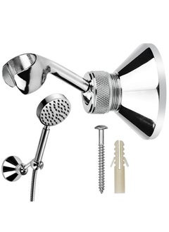 Buy Shower Head Holder, Adjustable Removable Wall Bracket Zinc Alloy Bathroom Wand Mounted with Screw for Standard Handheld Hose in Saudi Arabia