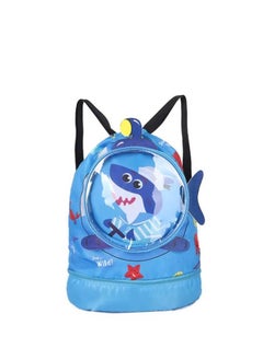 اشتري Children's Dry and Wet Separation Swimming Bag Portable Drawstring Backpack Waterproof Gym Sports Pool Beach Gear في السعودية