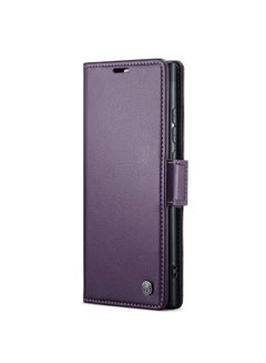 Buy Flip Wallet Case For Samsung Galaxy Note 20 Ultra [RFID Blocking] PU Leather Wallet Flip Folio Case with Card Holder Kickstand Shockproof Phone Cover (Purple) in Egypt
