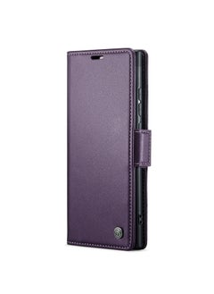 Buy Flip Wallet Case For Samsung Galaxy Note 20 Ultra [RFID Blocking] PU Leather Wallet Flip Folio Case with Card Holder Kickstand Shockproof Phone Cover (Purple) in Egypt