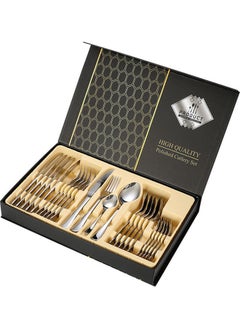 Buy 24-Piece Stainless Steel Cutlery Set in UAE