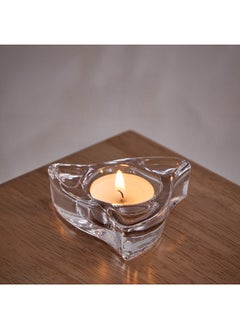 اشتري Ezra Clear Glass Tealight Candle Holder 8 x 2.2 x 8 cm في السعودية