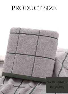 Buy Luxury Bath Towel 100% Cotton, Highly Absorbent,Cotton Bath Sheets Household Beach Swimming Pool BathTowel (70 x 140 cm,Light Grey) in Saudi Arabia