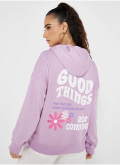 Buy Graphic Zip Thru Hoodie in Saudi Arabia