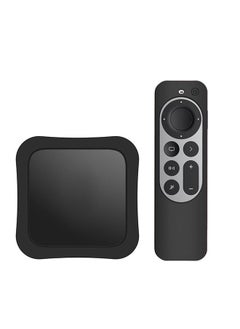 Buy Case for Apple TV 2021 2nd Generation Remote Sleeves With TV Box Case Skin Black in UAE