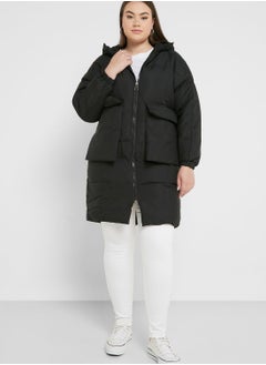 Buy Pocket Detail Padded Jacket in Saudi Arabia