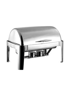 اشتري Stainless Steel Full-Size Roll Top Chafer - Rectangle Food Warmer, 9 Liters في الامارات