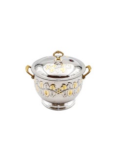 Buy Saif Home Gold Embossed Steel Case M24cm in Saudi Arabia