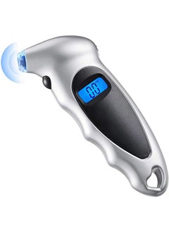 اشتري Digital Tire Pressure Gauge，150 PSI 4 Settings Car Truck Bicycle Backlit LCD Non-Slip Grip, （Battery free） في السعودية