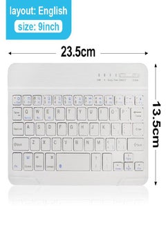 Buy VAORLO Mini Wireless Keyboard Bluetooth Keyboard For Ipad Phone Tablet Rubber Keycaps Rechargeable Keyboard For Android Ios Windows in Saudi Arabia