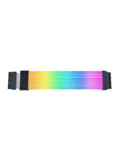 Buy STRIMER WIRELESS 24-PIN EXTENSION, 260mm, Wireless RGB Cable with 132 LEDs, 9W Power Consumption, 12 Light Guides, Silicone/TPE Material, Includes Controller, L-Connect 3 Compatibility, Wireless Sync Support, G89.PW24-1W-T in UAE