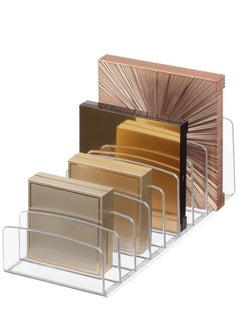 Buy Lifenpure™ plastic divided makeup palette cosmetic organizer clear in UAE