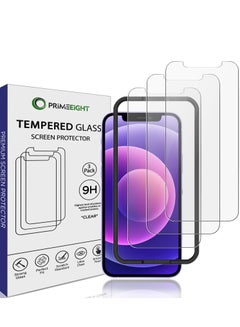 Buy PRIMEEIGHT iPhone 12 Pro Max Screen Protector 6.7 Inch Display Ultra Thin 9H Hardness Tempered Glass iPhone 12 Pro Max Pack of 3 Easy to Install HD Clear Screen Protector 12 Pro MAX in Saudi Arabia