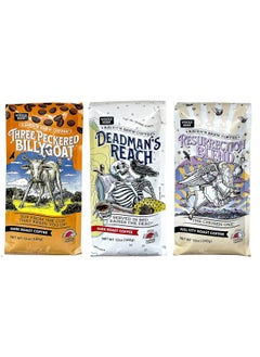 Buy Raven's Brew Whole Bean Coffee Variety Pack - 3 Delicious Flavors - Three Peckered Billy Goat, Deadman's Reach and Resurrection Blend - 12oz each in UAE