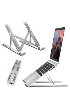 Buy Laptop Stand Adjustable Laptop Riser Portable Laptop Holder Ventilated Cooling Notebook Stand with 6 Adjustable Angles for 10-16”Laptops in Saudi Arabia