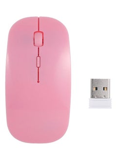 Buy Portable Wireless Optical Mouse Pink in UAE