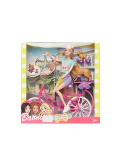 barbie bicycle set