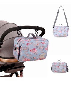 Buy Baby Diaper Bag Stroller Bag Infants Bottle Organizer Diaper Changing Clutch Handbag Floral Cosmetic Tote Bag in Saudi Arabia