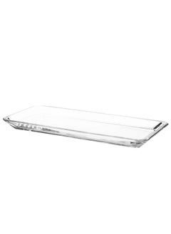 Buy Rectangular crystal serving dish for sweets and pastries and multi use in Saudi Arabia