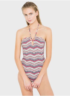 اشتري Patchwork Strappy Swimsuit في الامارات