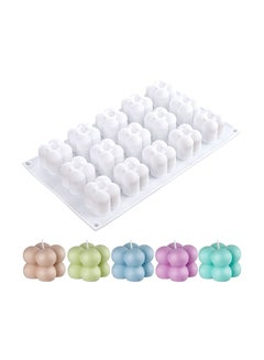 Buy 15 Cavity 3D Magic Ball Fondant Silicone Bubbles Cube Mold in Saudi Arabia