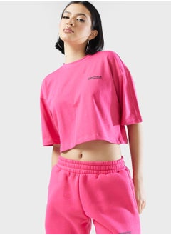 Buy Boxy Space Printed Cropped T-Shirt in UAE