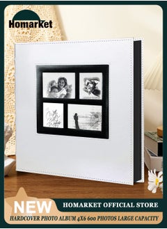 Buy Photo Albums for 4x6 Photos Holds 600 Black Pages Large PU Leather Cover Horizontal and Vertical Photos Large Capacity Travel Record Family Album Baby Photo Picture Album in UAE