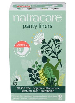 Buy Natracare Natural Organic Curved Panty Liners, with Certified Organic Cotton, Ecologically Certified Cellulose Pulp and Plant Starch (1 Pack, 30 Liners Total) in UAE