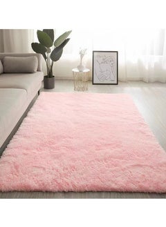 اشتري Modern Wool Fluffy Floor Mat Carpet with Anti slip High Pile Bottom with Upgraded Foam (Size 120×160CM) في الامارات