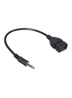 Buy 3.5mm Male AUX Audio Plug Jack To USB 2.0 Female Converter Adapter Cable Cord for Car Aux Port in UAE