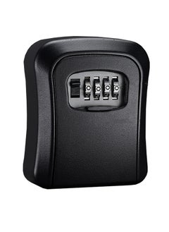 Buy Key Lock Box, Wall Mount Key Storage Safe Box for Keys, 4 Digit Combination with Resettable Code with A B Switch, Indoor Outdoor Waterproof House Key Lock Box for Spare House Keys (Black) in UAE