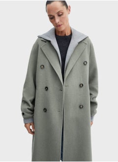 Buy Button Detail Longline Coat in Saudi Arabia