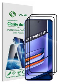 اشتري 2 Pack For Realme GT Neo 3 150W Screen Protector Tempered Glass Full Glue Back في الامارات