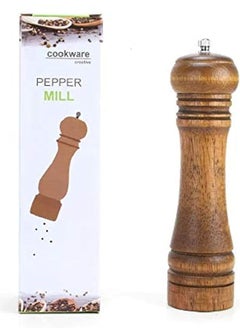 اشتري Wood Pepper Grinder Pepper Mill Adjustable Coarseness Wooden Peppermill Ceramic Grinding Mechanism Salt Mill Refillable Wooden pepper grinder في الامارات