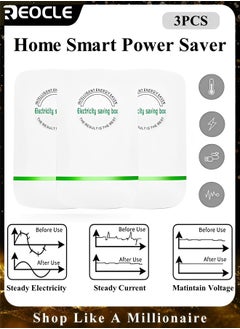 Buy 3pcs Home Smart Power Saver Electricity Saving Box Energy Saving Device Household Energy Saver Electricity Saving and High Efficiency in Saudi Arabia