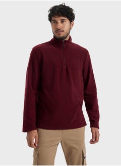 Buy Half Zippred Knitted Sweater in Saudi Arabia