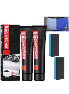 اشتري Car Scratch Removal Kit, 2Pcs Car Scratch Repair Kit, Car Paint Scratch Repair Agent, Car Scratch Remover, Grinding Polishing Restorer Paste with Sponge, Erase Car Scratches (60ML) في الامارات