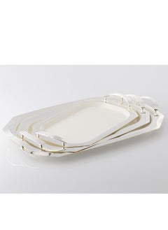 Buy 3 Piece White Steel Trays in Saudi Arabia