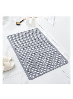 Long Tpe Bath Mat & Shower Mat With Suction Cups, Non Slip Waterproof Bathroom  Mat With Drain Holes