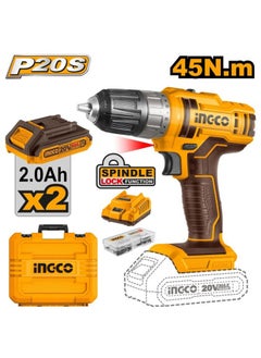 Buy Cordless Drill 20 Volts 45 Including 2 Batteries And Charger in Egypt