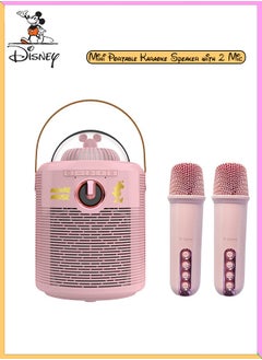 Buy Disney Mickey Mouse Microphone Bluetooth Speaker Large Volume Karaoke Audio Household Outdoor Large Capacity Subwoofer with 2 Intelligent Microphone in Saudi Arabia