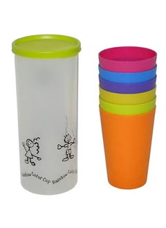 اشتري Komax Plastic Tumblers Party Cups and Jug Set Color May Vary(Jug-700ML, Cup 220ML) في الامارات