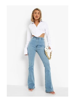 Buy High Rise Skinny Flared Jeans in Saudi Arabia