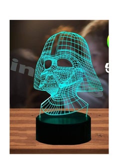 اشتري Black Knight Lamp for Boy Room 3D Cartoon Night Light Darth Vader Dark Warrior LED 7 Color USB Remote Change Table Lamp Holiday Party Mood RGB Illusion Kids Toys Friends في السعودية