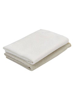 Buy 2-Piece Lock And Dish Drying Cloth Set White/Grey 32 x 32centimeter in Saudi Arabia