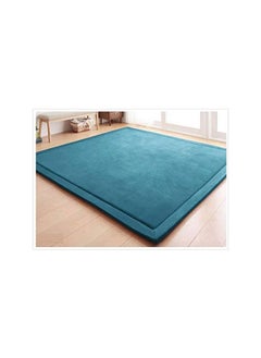 اشتري Kids Play Area Rug - Soft & Thick Coral Velvet Nursery Rug Crawling Mat for Toddler Cute  Play Mat Blue 100*200 في السعودية