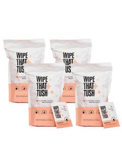 Buy 4Pack Wet Wipes Individually Wrapped On The Go Flushable Wet Wipes Extra Large Wipes with Aloe Hypoallergenic and Unscented for Adults Body Hand Face Cleaning Travel Bathroom Toilet Use 4x30Pcs in UAE