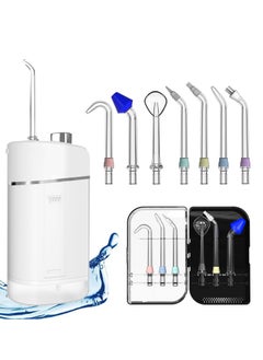 اشتري Water Flosser [Mini Cordless Portable] Oral Irrigator Water Teeth Cleaner Pick, Telescopic Water Tank, 3 Modes & IPX7 Waterproof, Home & Travel Water Flossers في السعودية