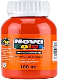 Buy Nova Color NC-514 Acrylic Color, 100 ml - Orange in Egypt