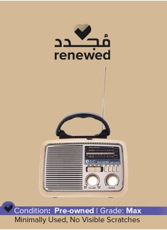 Buy Renewed - Bluetooth Portable Radio 32216B Brown/Gold/Black in Saudi Arabia